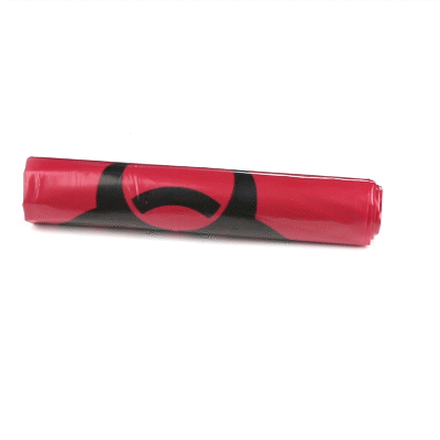 Clean Tek Professional 40-45 Gal Red Plastic Biohazard Trash Liner - Infectious Waste, Linear Low Density, 3 mil - 40" x 46" - 50 count box