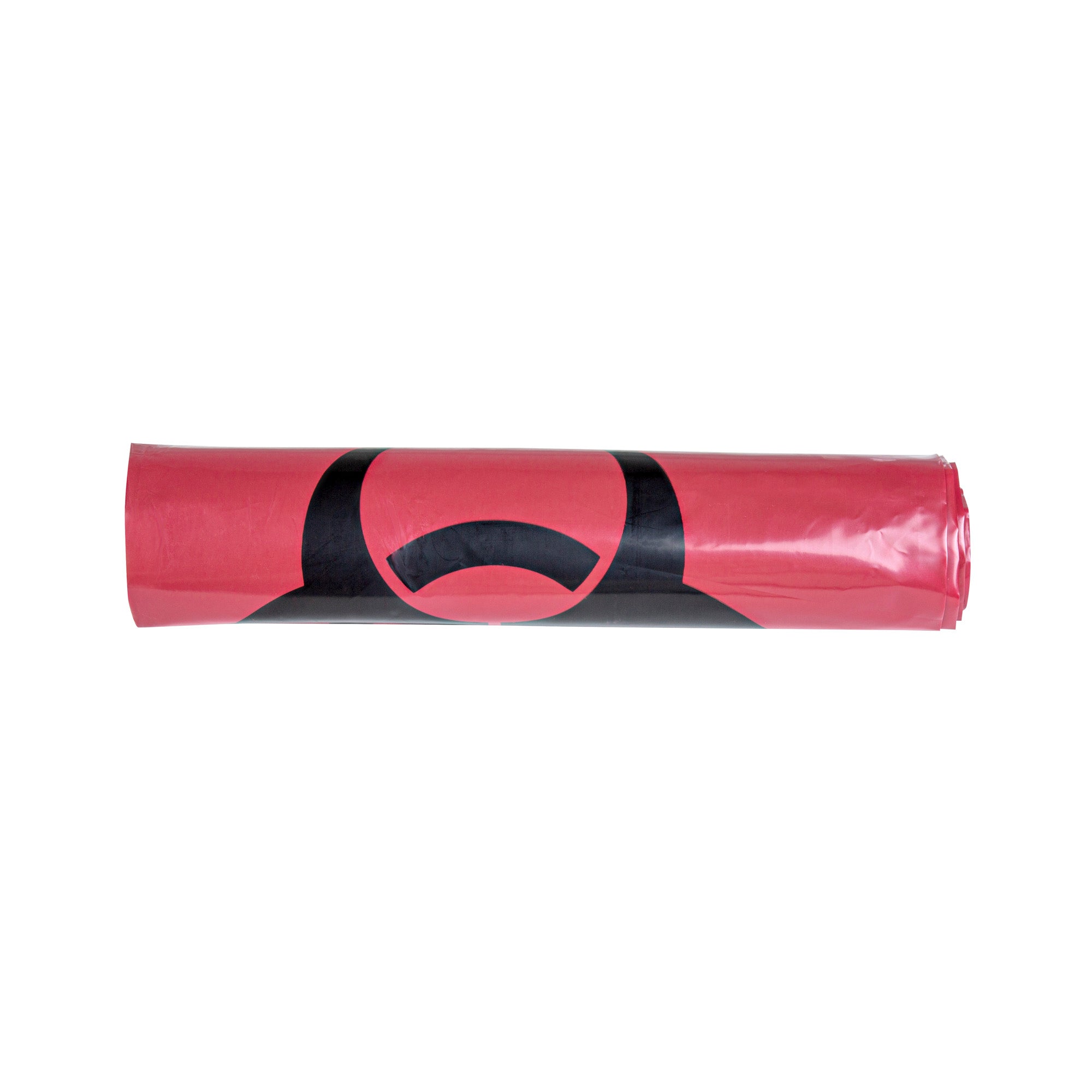 Clean Tek Professional 40-45 Gal Red Plastic Biohazard Trash Liner - Infectious Waste, Linear Low Density, 3 mil - 40" x 46" - 50 count box