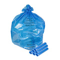 Clean Tek Professional 40-45 Gal Blue Plastic Biohazard Trash Liner - Soiled Linen, Linear Low Density, 3 mil - 40" x 46" - 50 count box