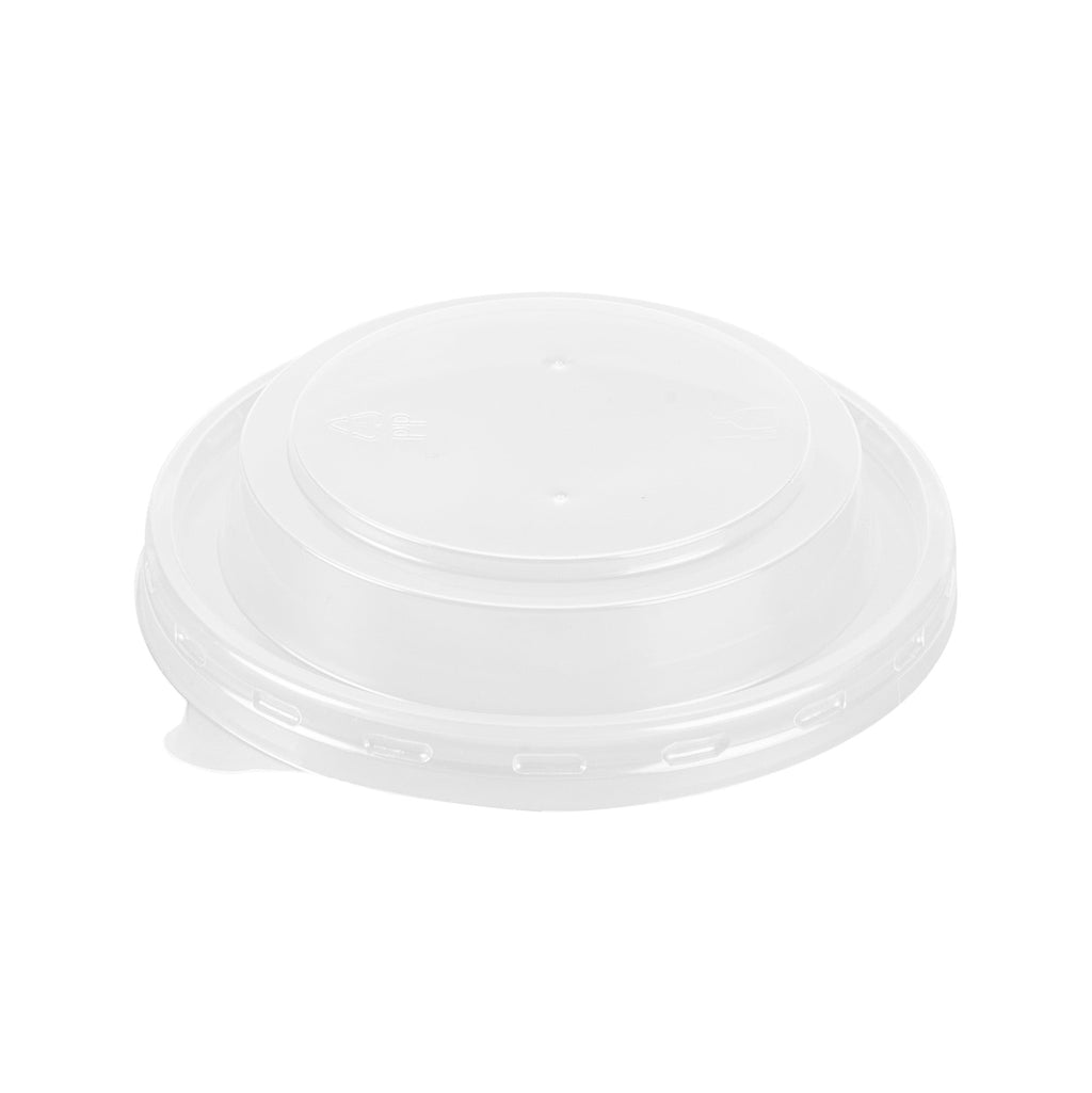Bio Tek Round Clear Plastic Soup Container Lid - Fits 12 / 18 oz - 25 count box