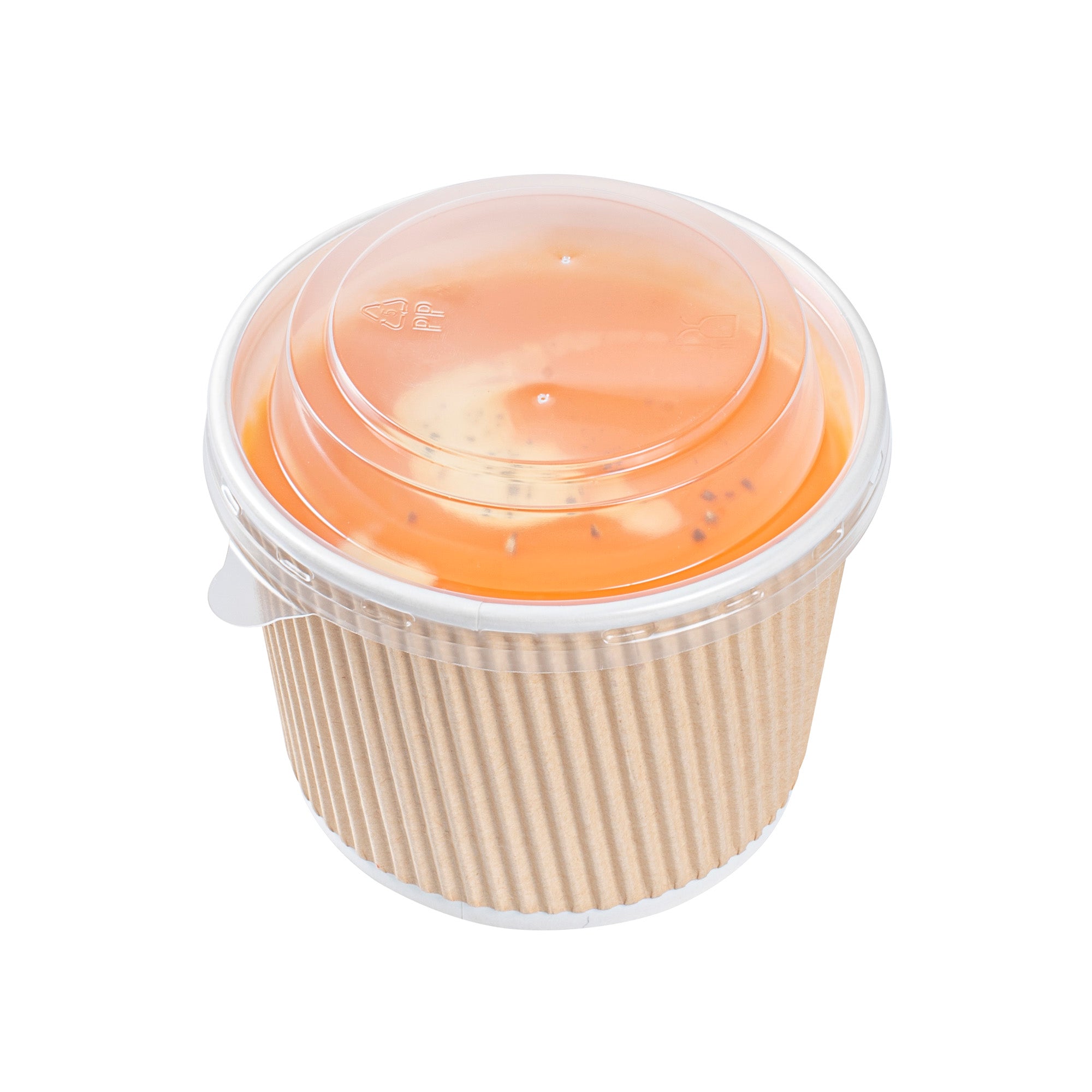 Bio Tek Round Clear Plastic Soup Container Lid - Fits 12 / 18 oz - 25 count box