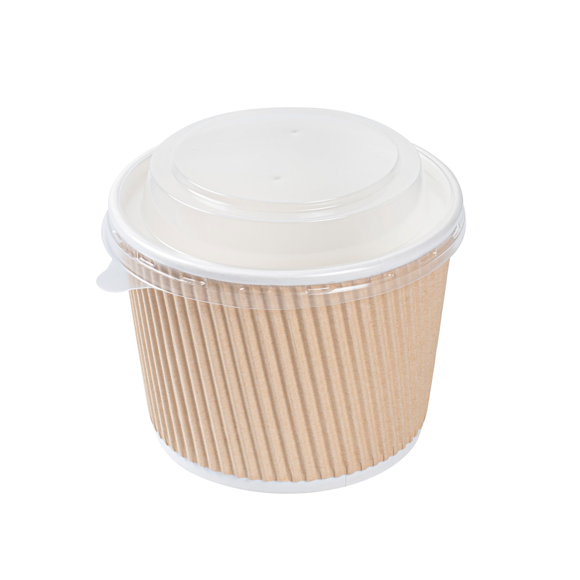 Bio Tek Round Clear Plastic Soup Container Lid - Fits 12 / 18 oz - 25 count box