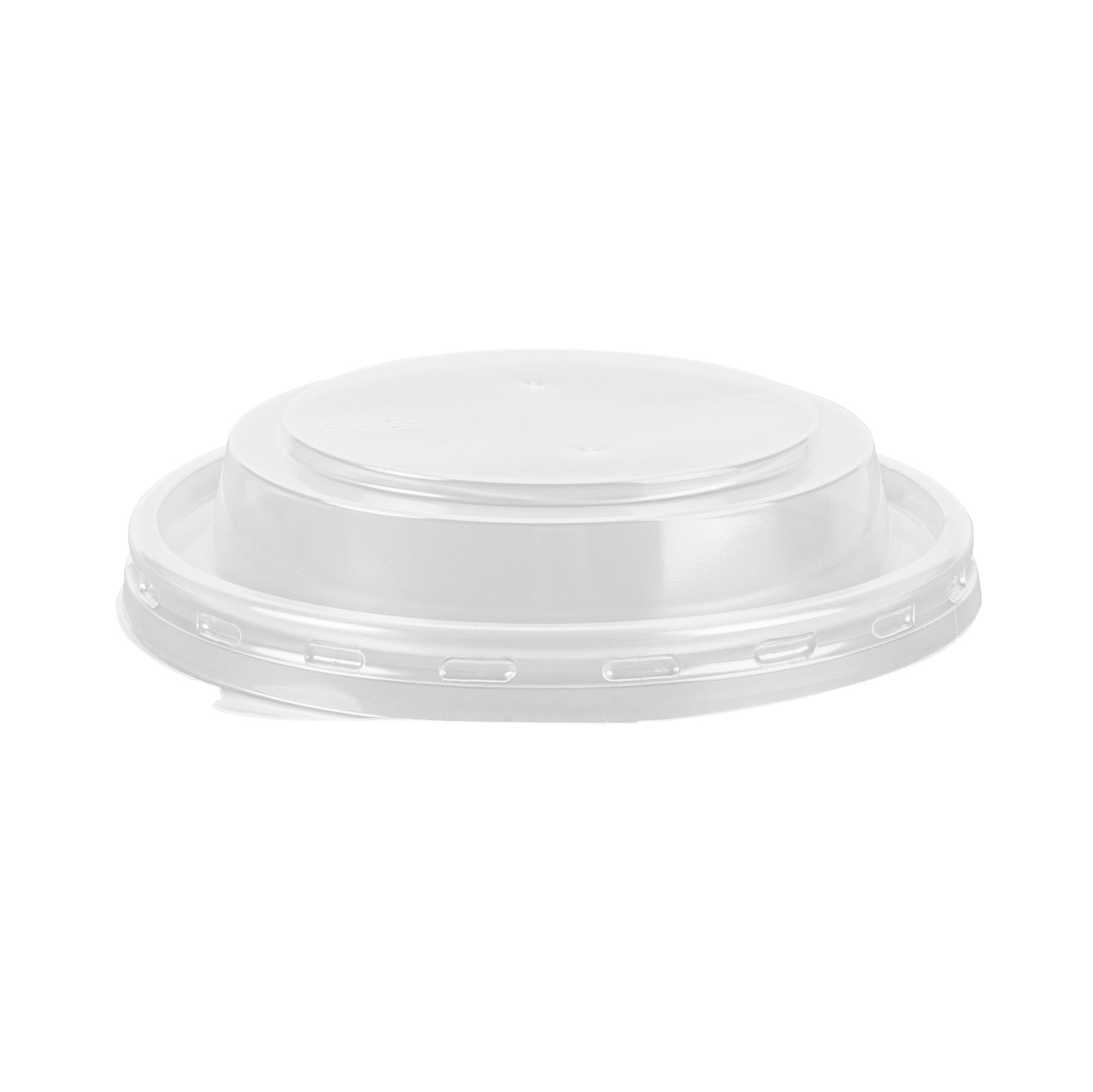 Bio Tek Round Clear Plastic Soup Container Lid - Fits 12 / 18 oz - 25 count box