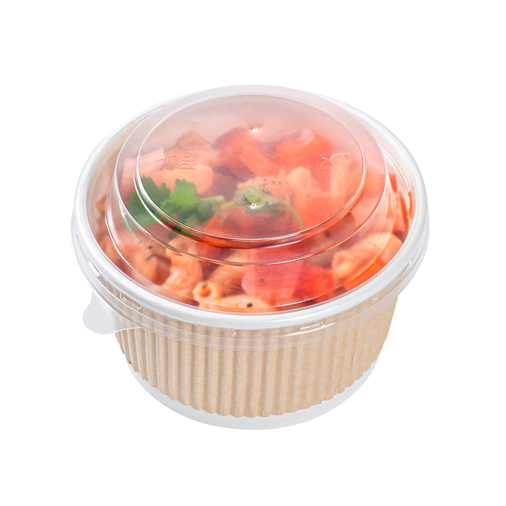 Bio Tek Round Clear Plastic Soup Container Lid - Fits 12 / 18 oz - 200 count box