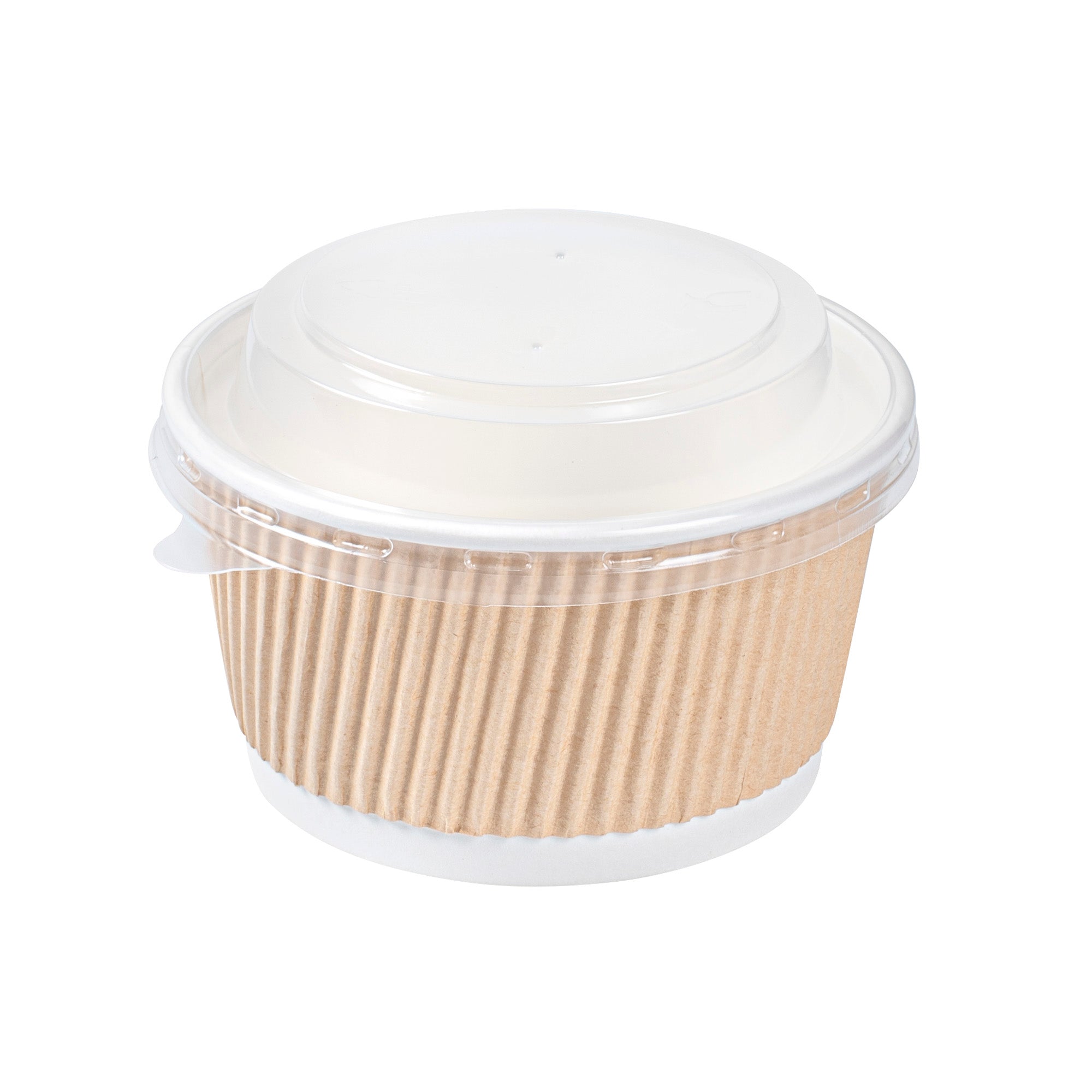 Bio Tek Round Clear Plastic Soup Container Lid - Fits 12 / 18 oz - 200 count box