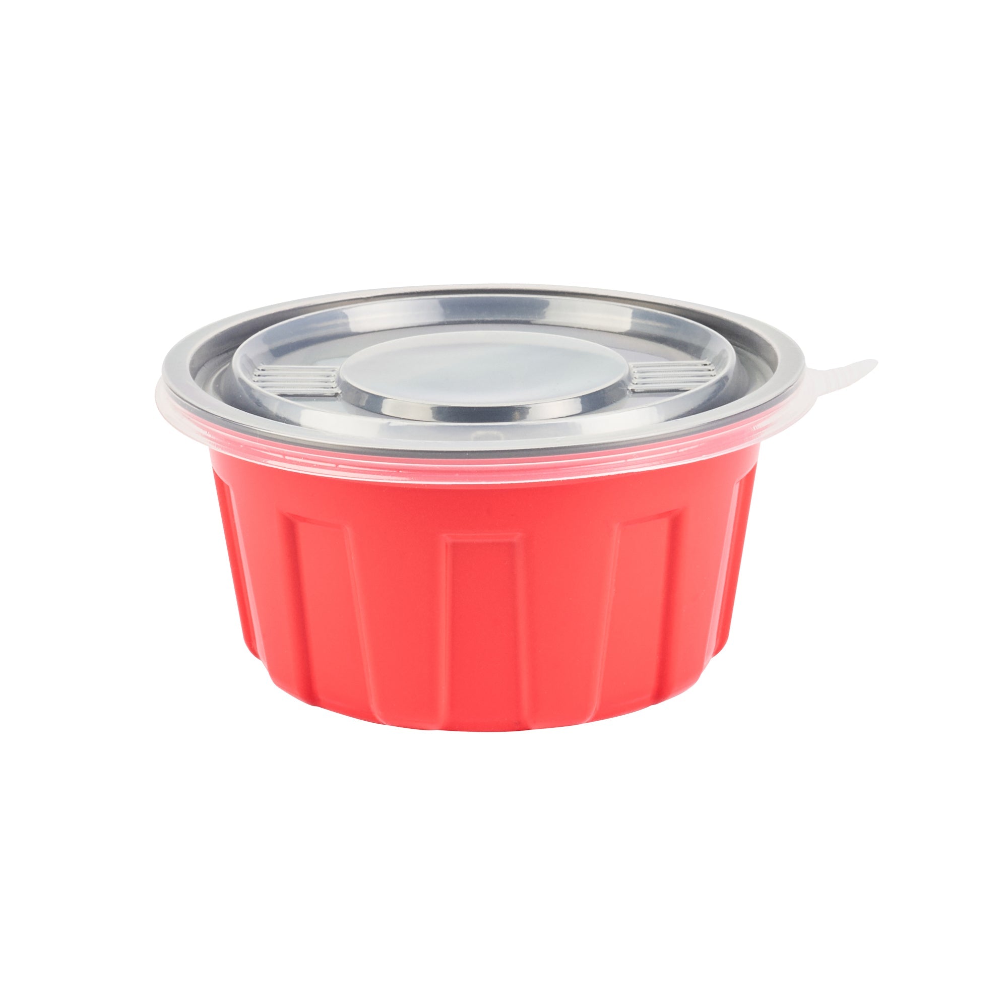 Bento Tek Round Clear Plastic Lid - Fits 12 oz To Go Box - 5" x 5" - 50 count box