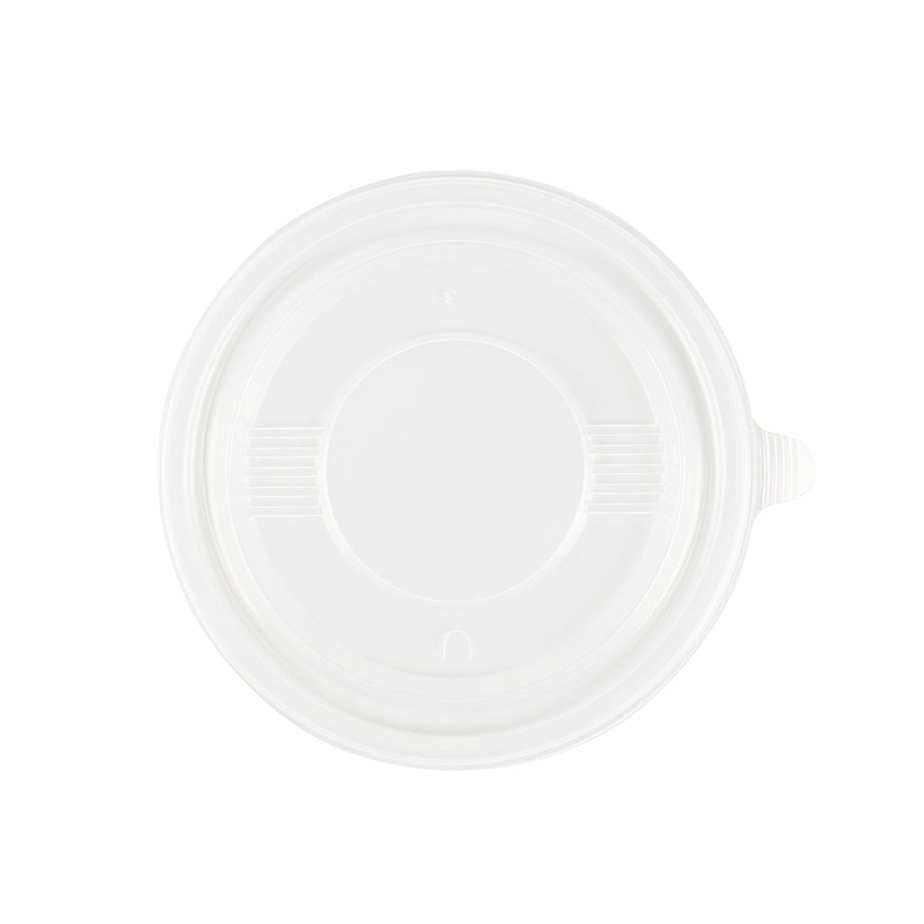 Bento Tek Round Clear Plastic Lid - Fits 12 oz To Go Box - 5" x 5" - 50 count box