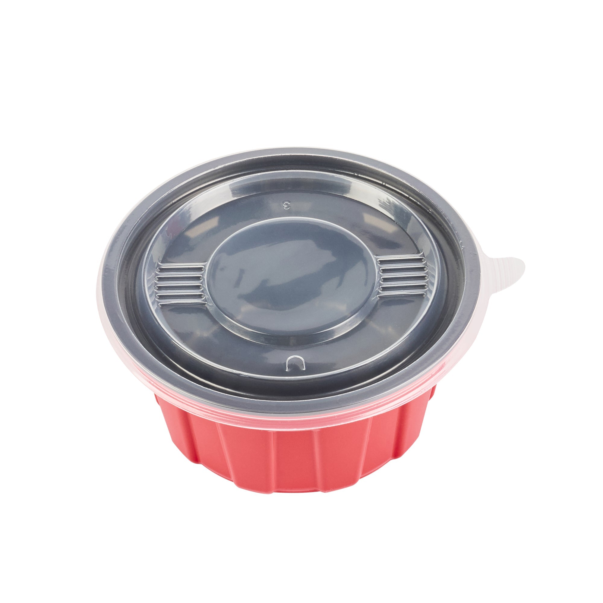 Bento Tek Round Clear Plastic Lid - Fits 12 oz To Go Box - 5" x 5" - 50 count box