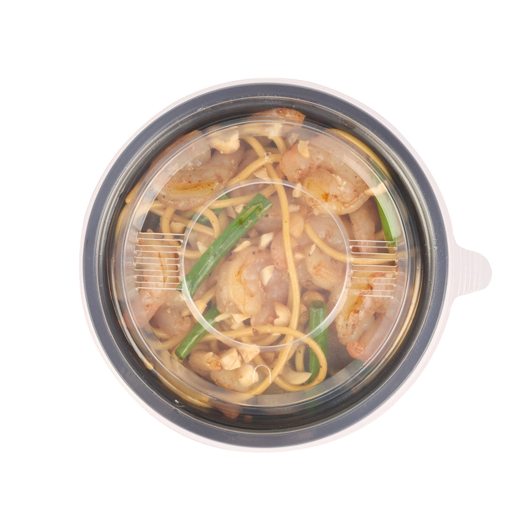Bento Tek Round Clear Plastic Lid - Fits 12 oz To Go Box - 5" x 5" - 200 count box