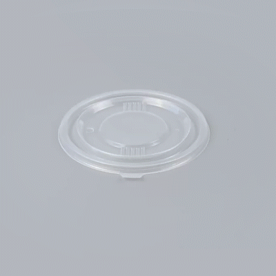 Bento Tek Round Clear Plastic Lid - Fits 12 oz To Go Box - 5" x 5" - 200 count box