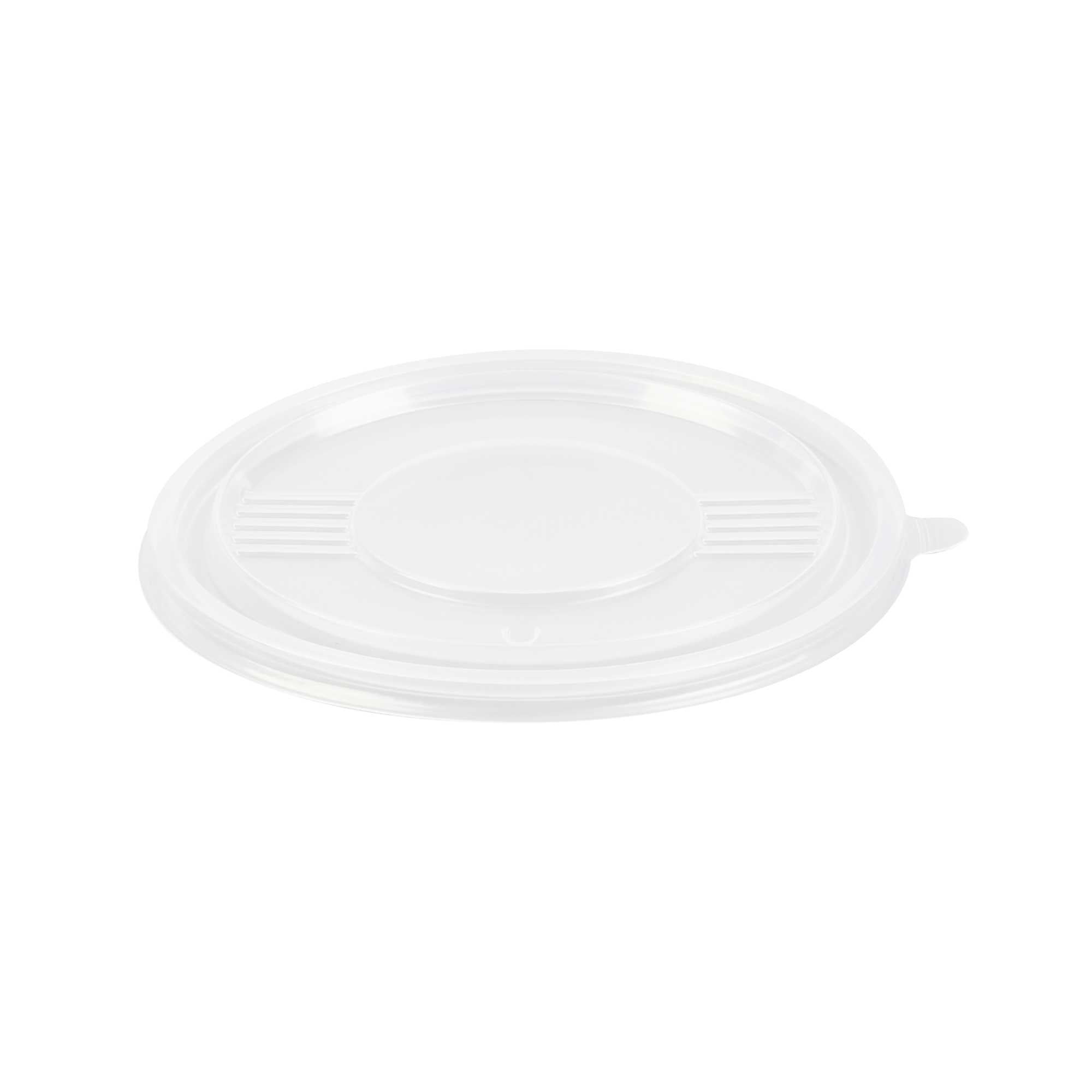 Bento Tek Round Clear Plastic Lid - Fits 23 oz To Go Box - 6" x 6" - 200 count box