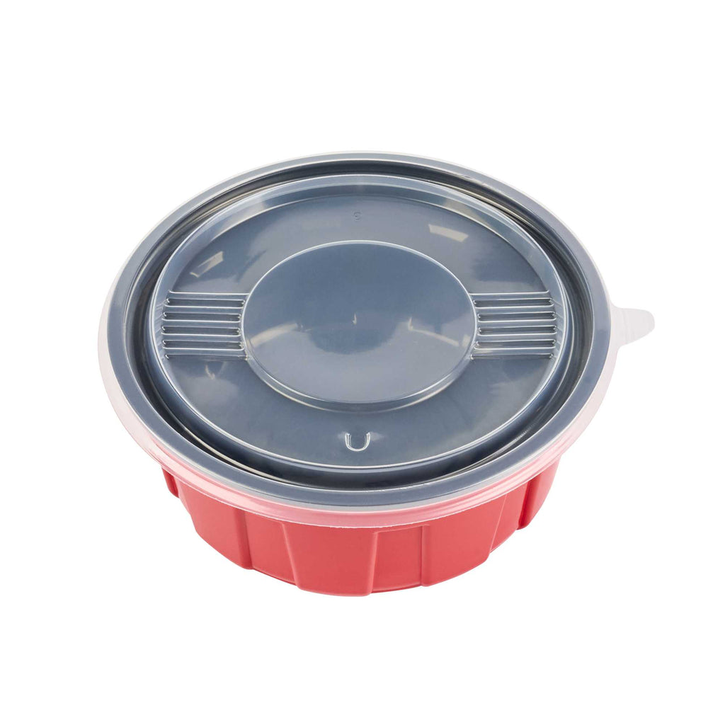 Bento Tek Round Clear Plastic Lid - Fits 23 oz To Go Box - 6" x 6" - 200 count box