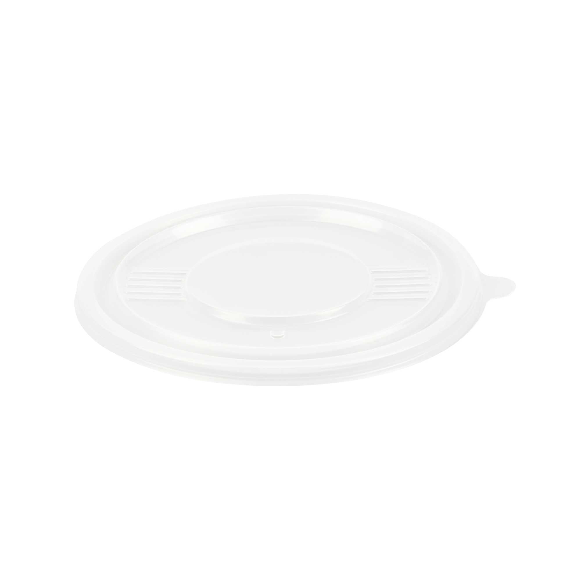 Bento Tek Round Clear Plastic Lid - Fits 42 and 58 oz To Go Box - 7 1/4" x 7 1/4" - 50 count box