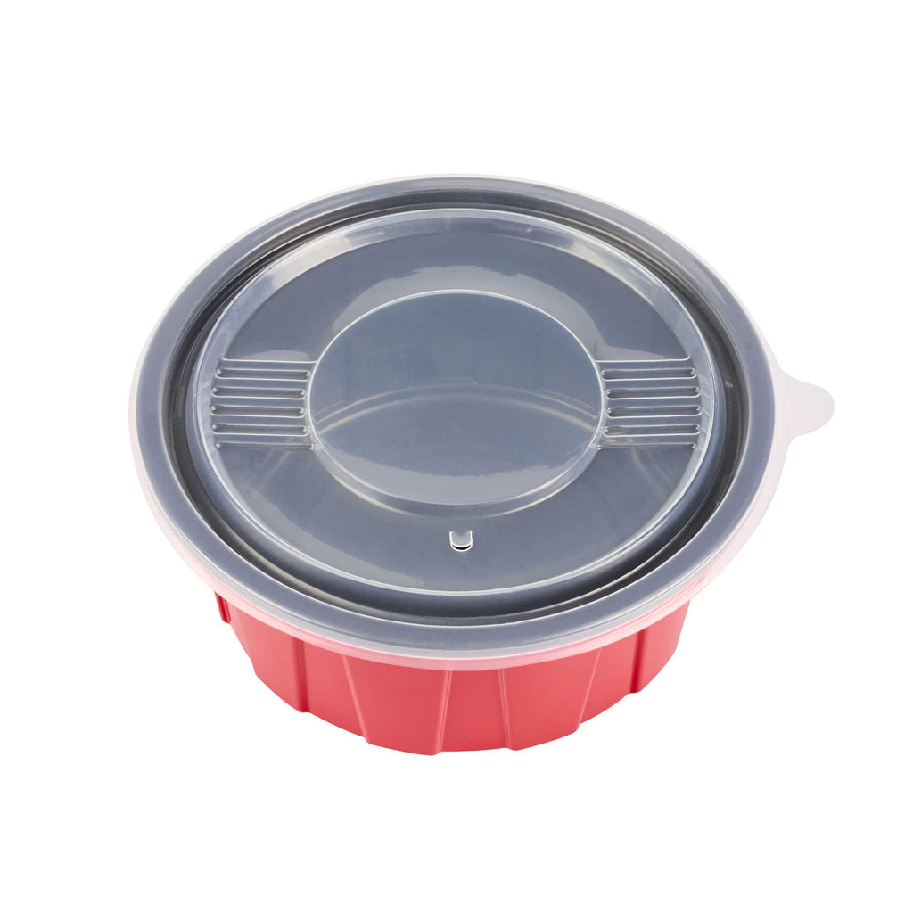 Bento Tek Round Clear Plastic Lid - Fits 42 and 58 oz To Go Box - 7 1/4" x 7 1/4" - 50 count box