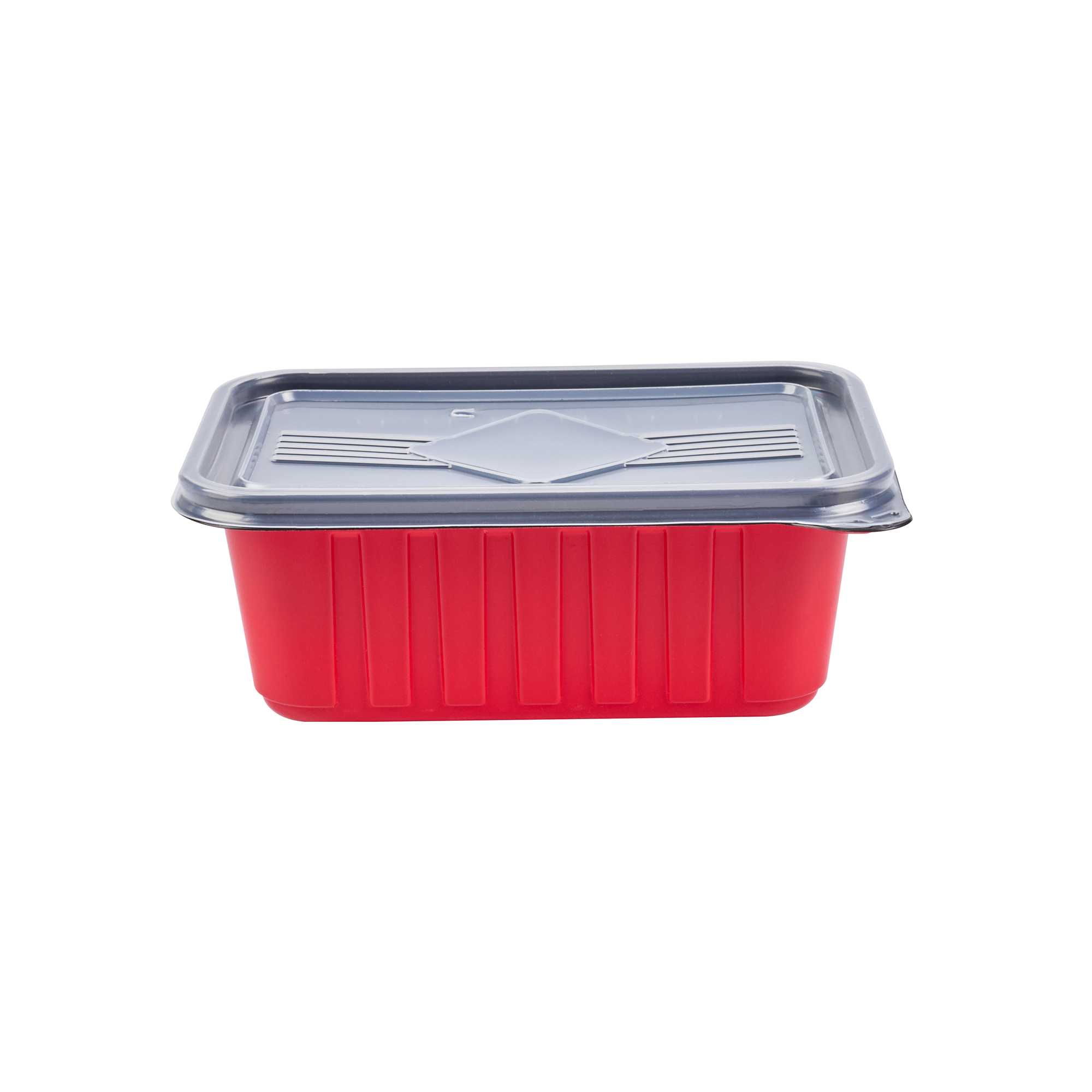 Bento Tek Rectangle Clear Plastic Lid - Fits 16, 22, 30 oz To Go Box - 7 1/4" x 4 3/4" - 50 count box
