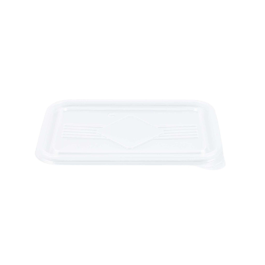 Bento Tek Rectangle Clear Plastic Lid - Fits 16, 22, 30 oz To Go Box - 7 1/4" x 4 3/4" - 50 count box