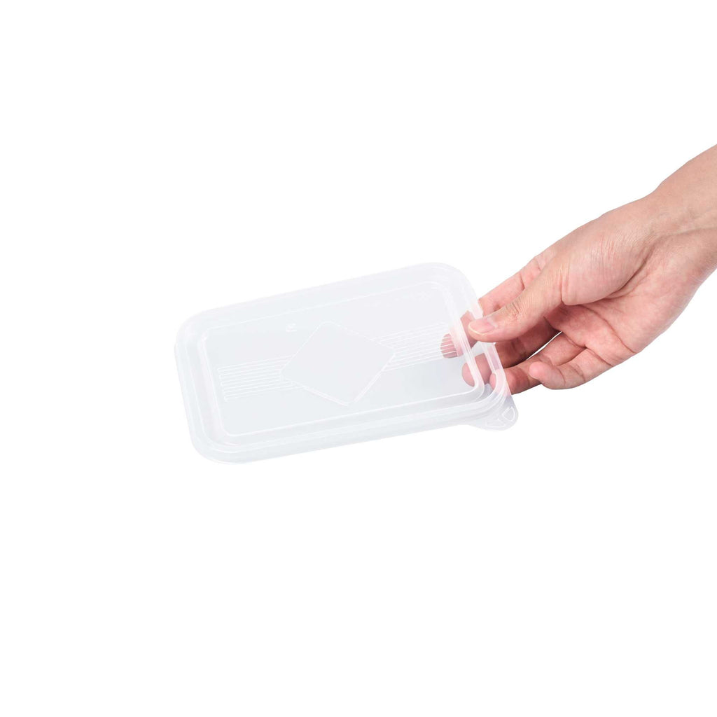 Bento Tek Rectangle Clear Plastic Lid - Fits 16, 22, 30 oz To Go Box - 7 1/4" x 4 3/4" - 200 count box