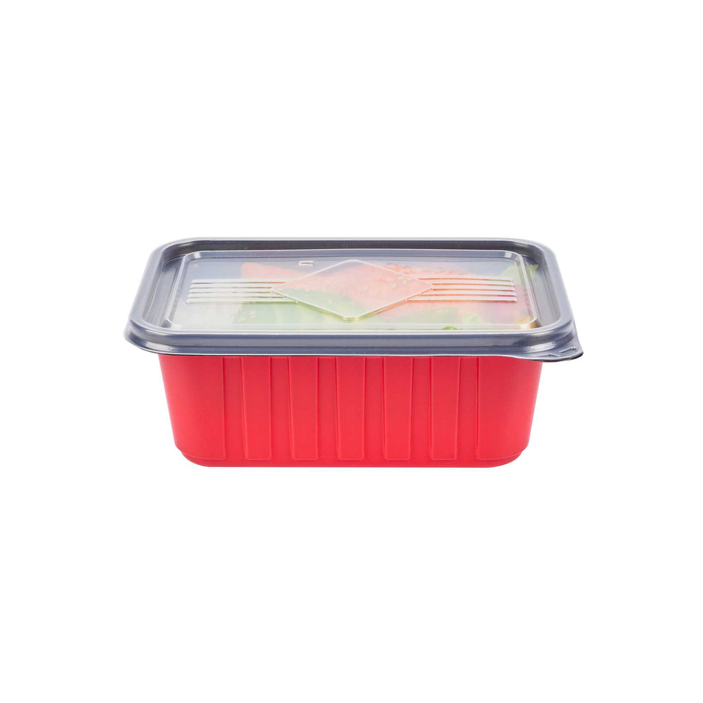 Bento Tek Rectangle Clear Plastic Lid - Fits 16, 22, 30 oz To Go Box - 7 1/4" x 4 3/4" - 200 count box
