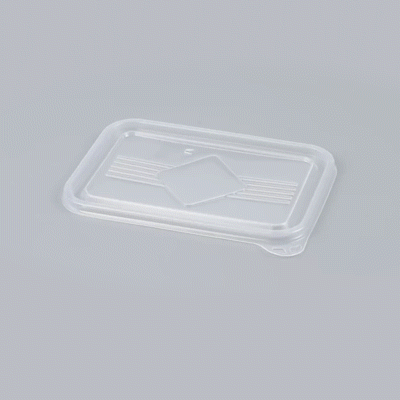 Bento Tek Rectangle Clear Plastic Lid - Fits 16, 22, 30 oz To Go Box - 7 1/4" x 4 3/4" - 200 count box