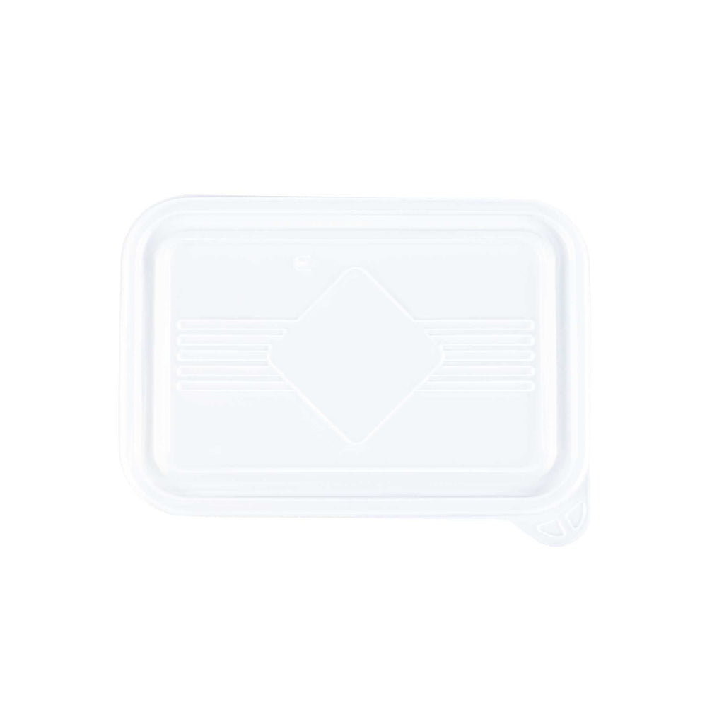 Bento Tek Rectangle Clear Plastic Lid - Fits 16, 22, 30 oz To Go Box - 7 1/4" x 4 3/4" - 200 count box