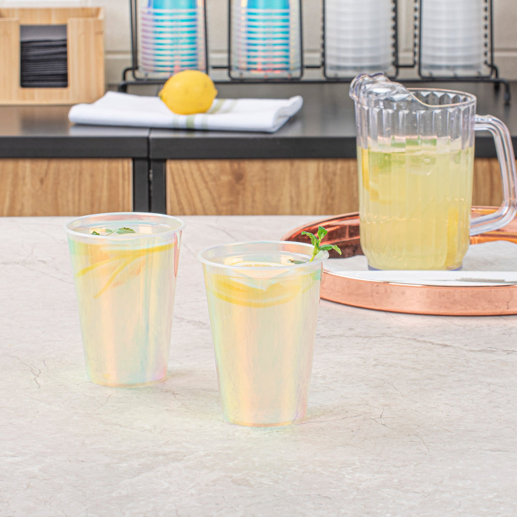 Bev Tek 12 oz Iridescent Plastic Hot / Cold Drinking Cup - 25 count box