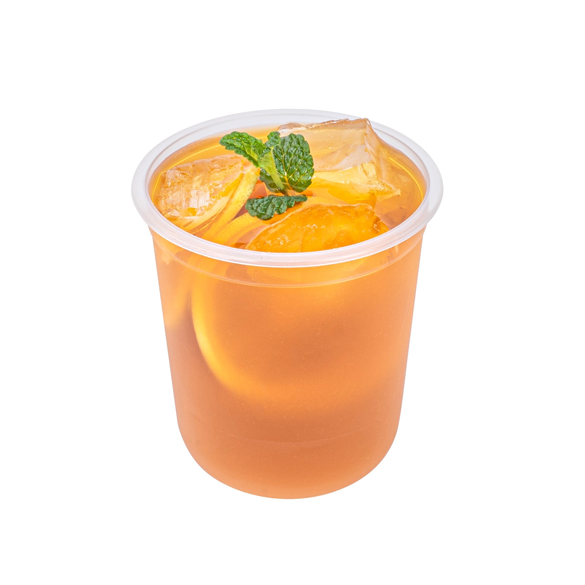 Bev Tek 13 oz U-Shape Frosted Plastic Hot / Cold Drinking Cup - 25 count box