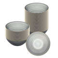 Moderna 16 oz Round Black Translucent Plastic Gold-Rimmed Bowl - Rippled - 5 1/2" x 5 1/2" x 2" - 100 count box