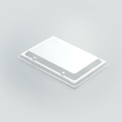 Taipei Rectangle Clear Plastic Lid - Fits 25 oz Bento Box - 10 count box