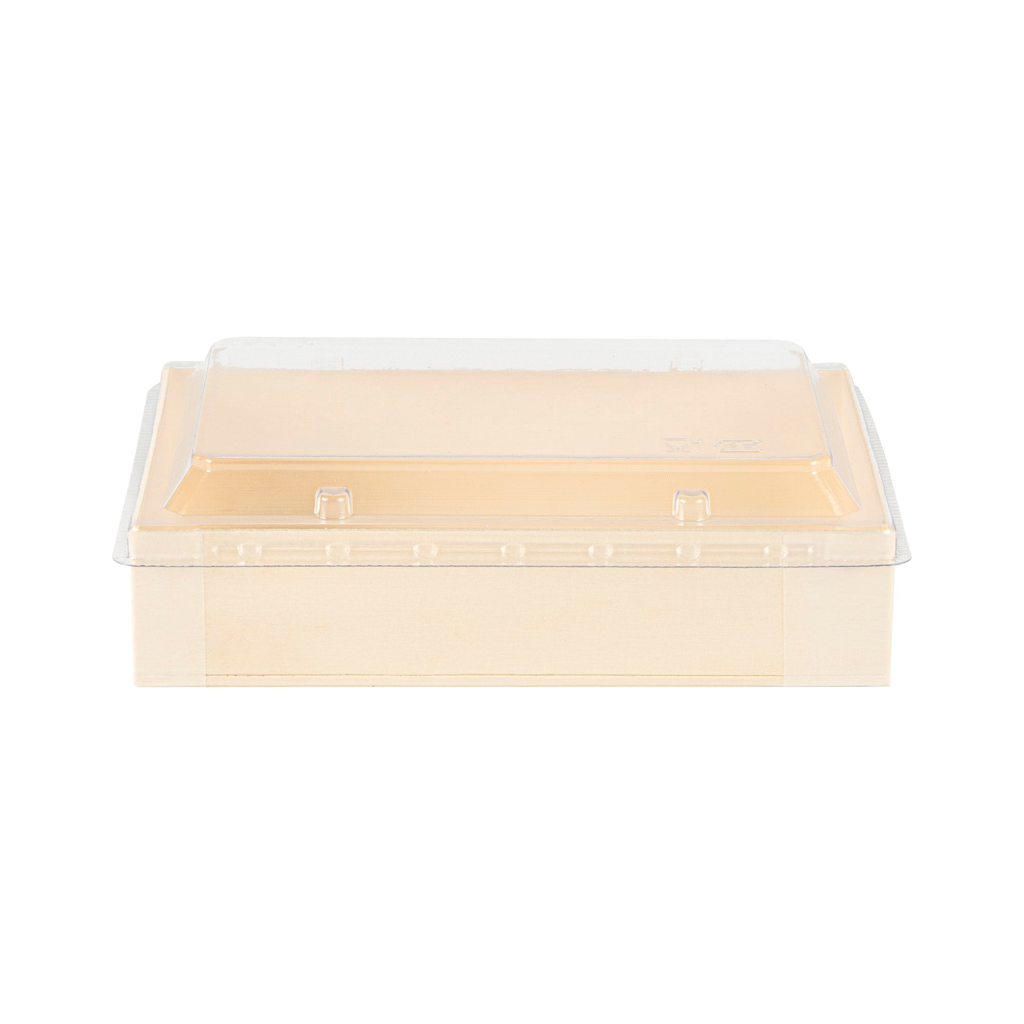 Taipei Rectangle Clear Plastic Lid - Fits 25 oz Bento Box - 100 count box