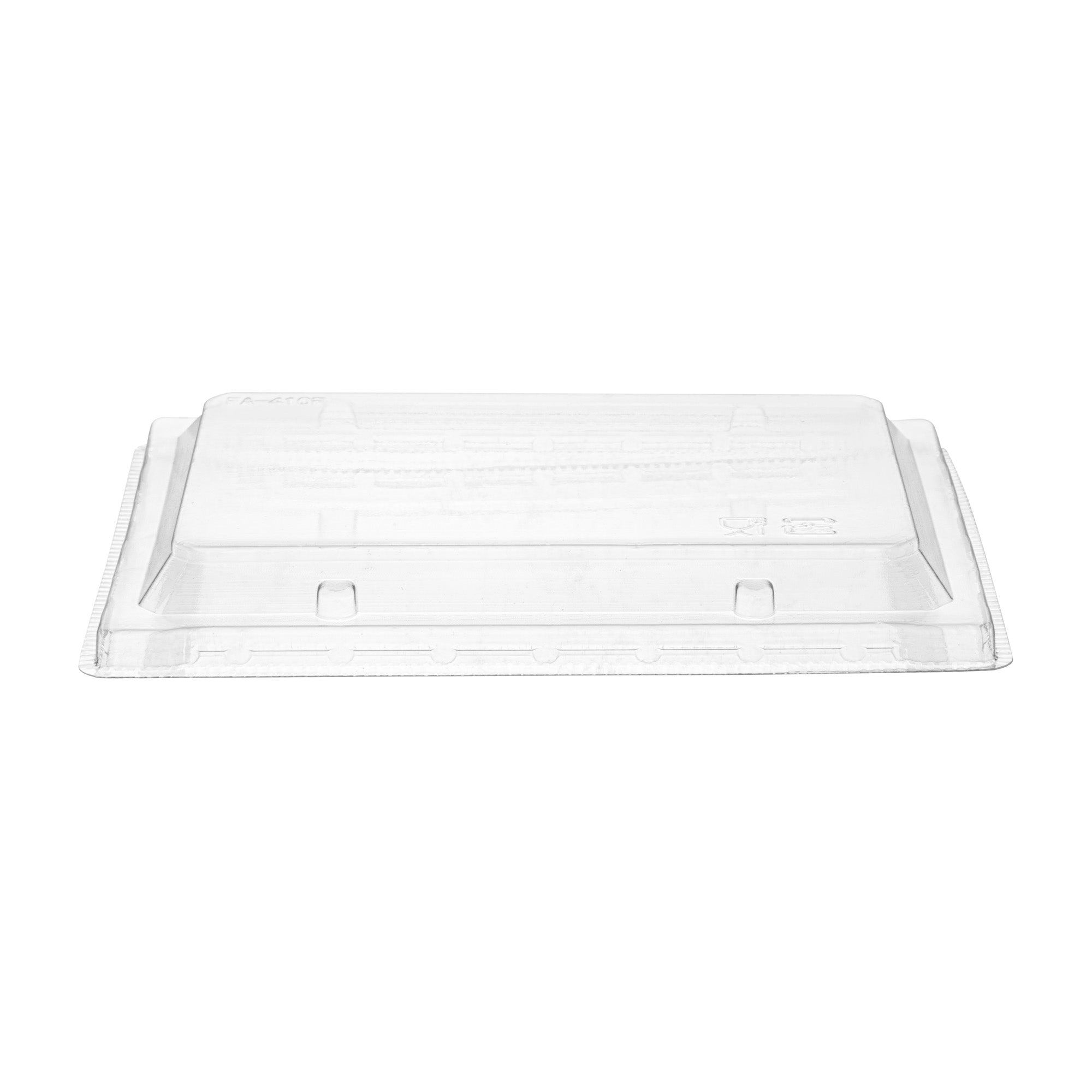 Taipei Rectangle Clear Plastic Lid - Fits 25 oz Bento Box - 100 count box
