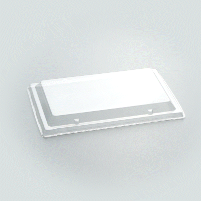 Taipei Rectangle Clear Plastic Lid - Fits 31 oz Bento Box - 100 count box