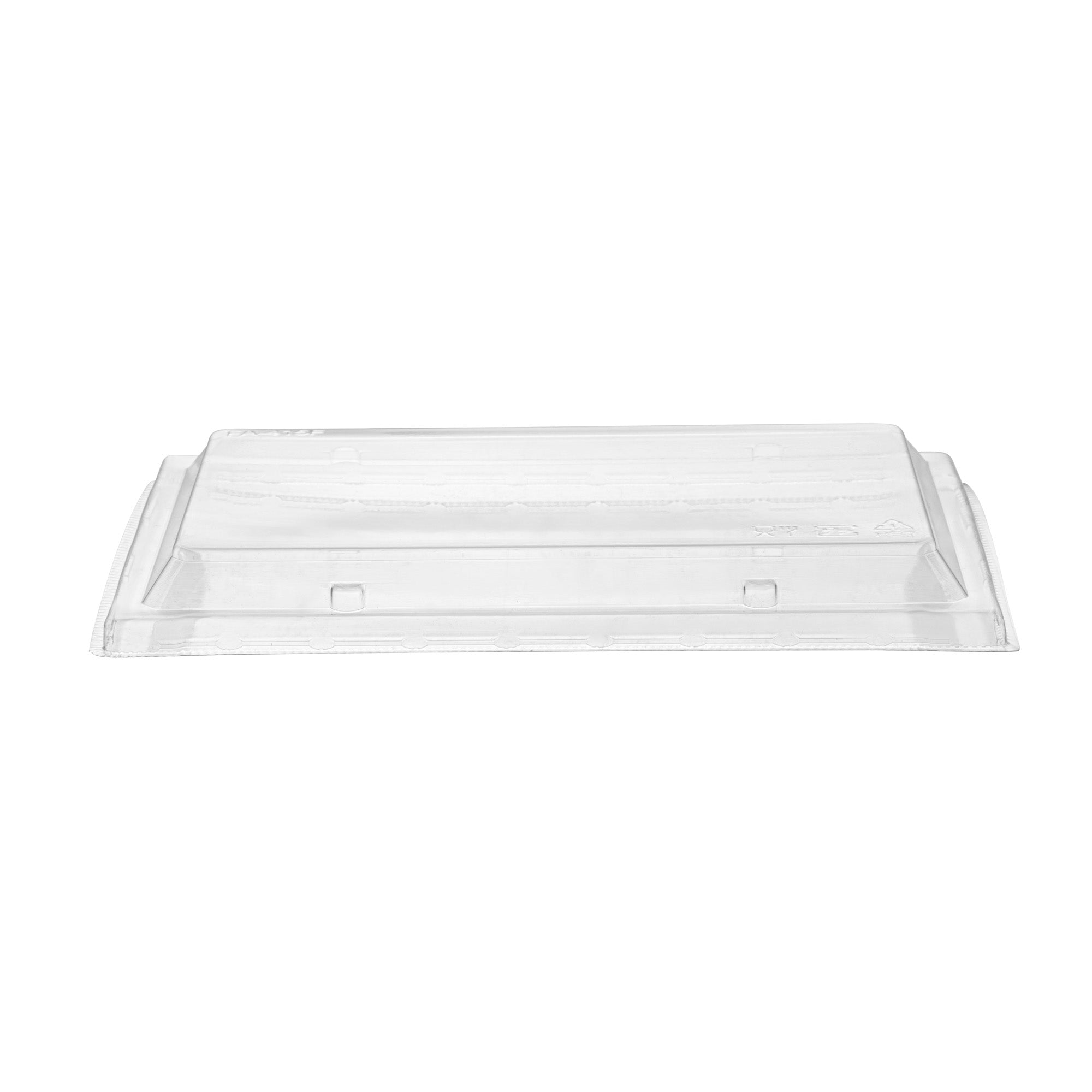 Taipei Rectangle Clear Plastic Lid - Fits 31 oz Bento Box - 100 count box