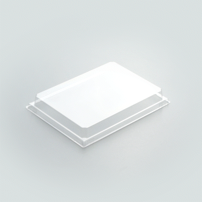 Taipei Rectangle Clear Plastic Lid - Fits 24 oz Bento Box - 10 count box