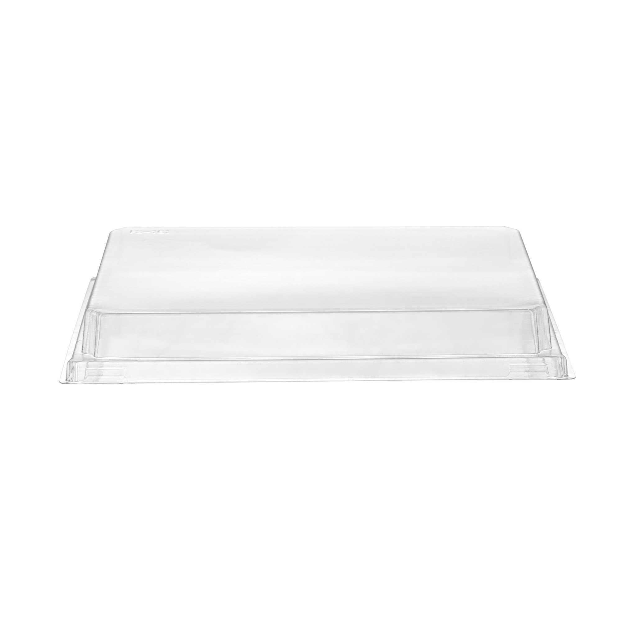 Taipei Rectangle Clear Plastic Lid - Fits 24 oz Bento Box - 10 count box
