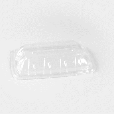 Pulp Safe Clear Plastic Dome Lid - Fits 3-Divider Taco Holder Tray - 100 count box