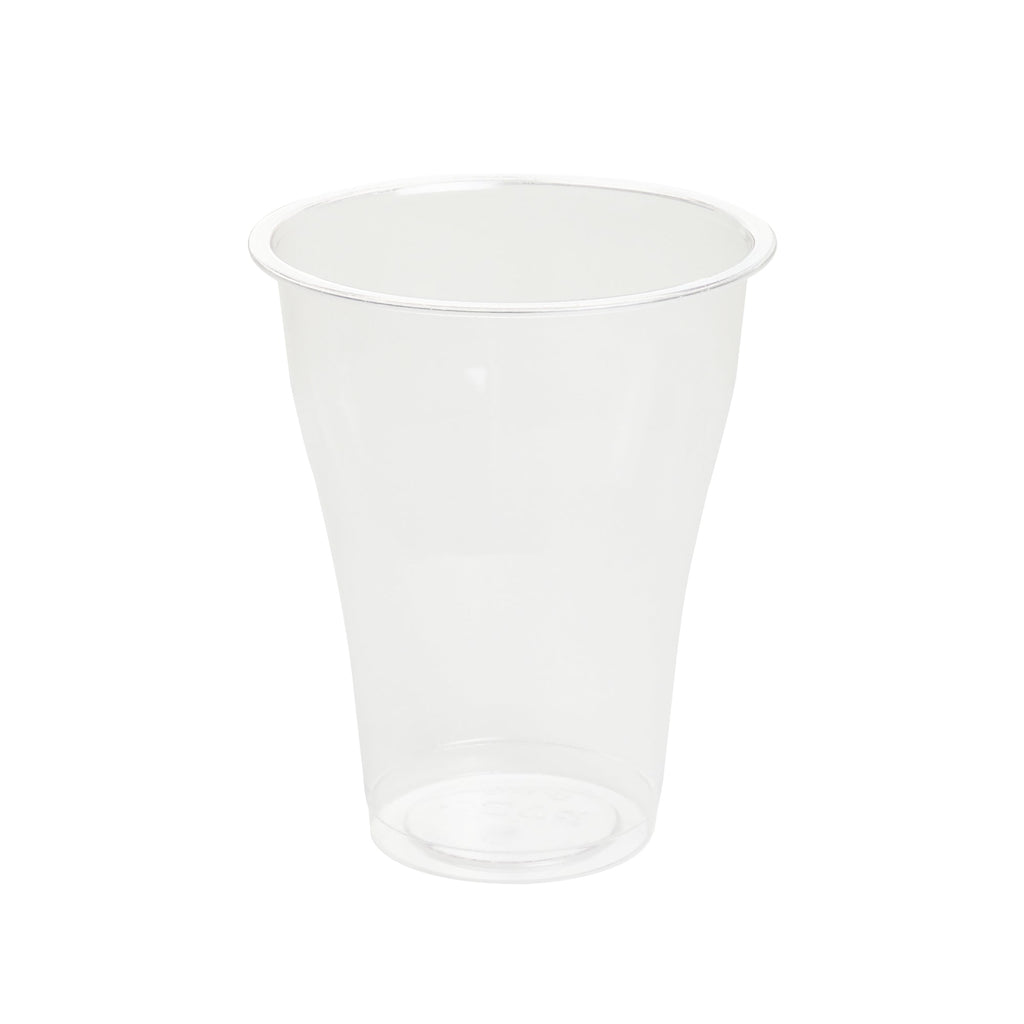Basic Nature 14 oz Clear PLA Plastic Beer Glass - Compostable - 3 3/4" x 3 3/4" x 4 1/2" - 1000 count box
