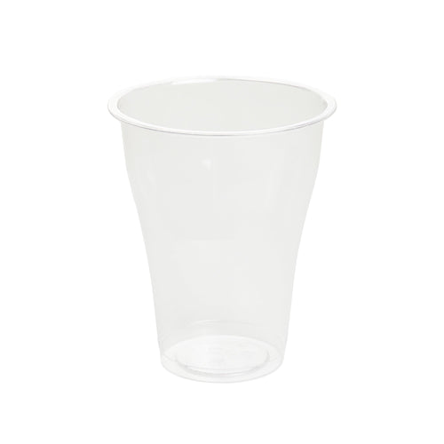 Basic Nature 14 oz Clear PLA Plastic Beer Glass - Compostable - 3 3/4" x 3 3/4" x 4 1/2" - 1000 count box