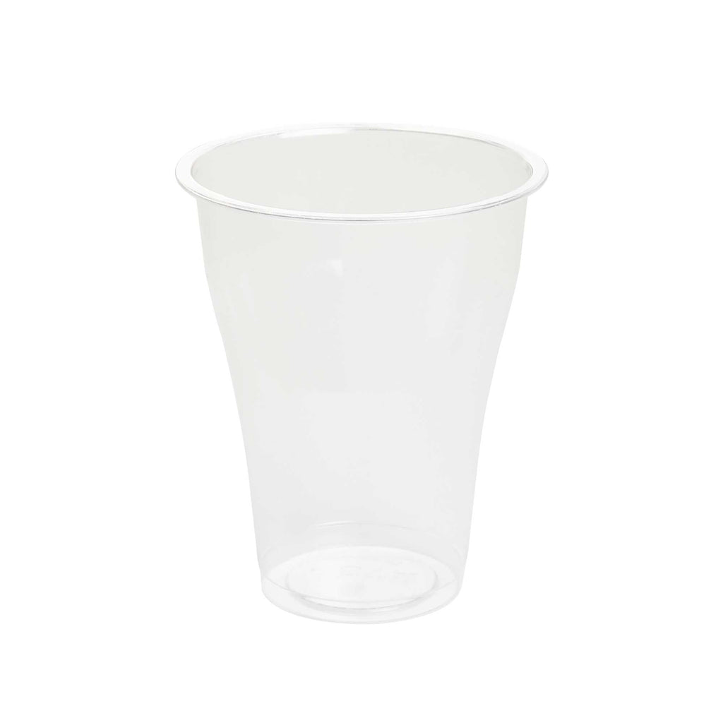 Basic Nature 14 oz Clear PLA Plastic Beer Glass - Compostable - 3 3/4" x 3 3/4" x 4 1/2" - 50 count box