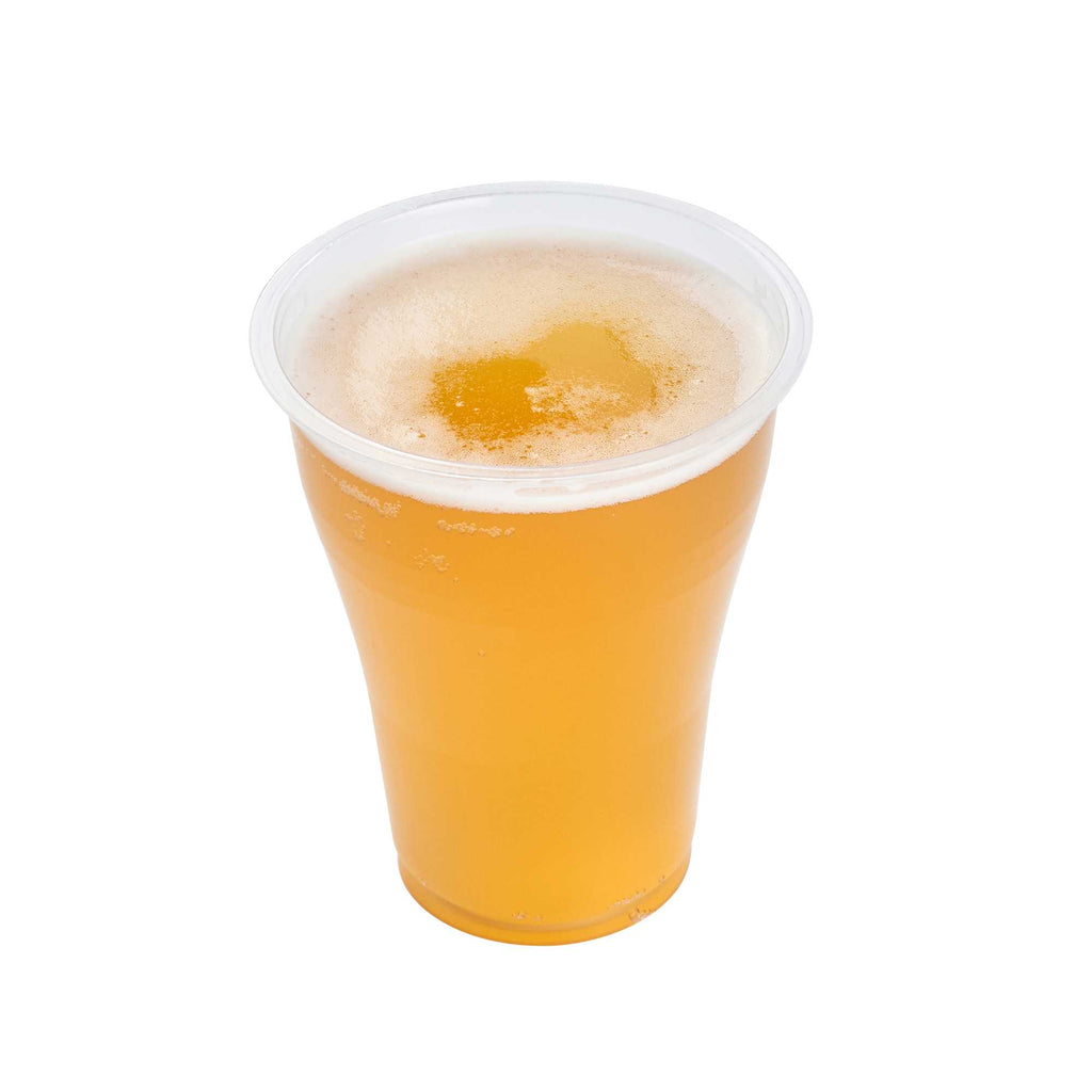 Basic Nature 14 oz Clear PLA Plastic Beer Glass - Compostable - 3 3/4" x 3 3/4" x 4 1/2" - 50 count box
