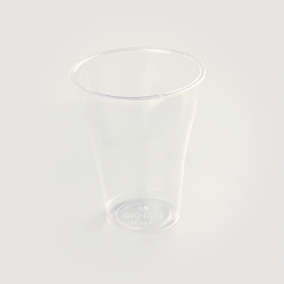 Basic Nature 14 oz Clear PLA Plastic Beer Glass - Compostable - 3 3/4" x 3 3/4" x 4 1/2" - 50 count box