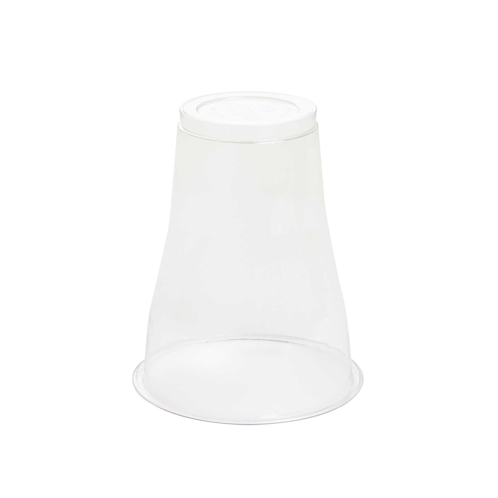 Basic Nature 14 oz Clear PLA Plastic Beer Glass - Compostable - 3 3/4" x 3 3/4" x 4 1/2" - 50 count box