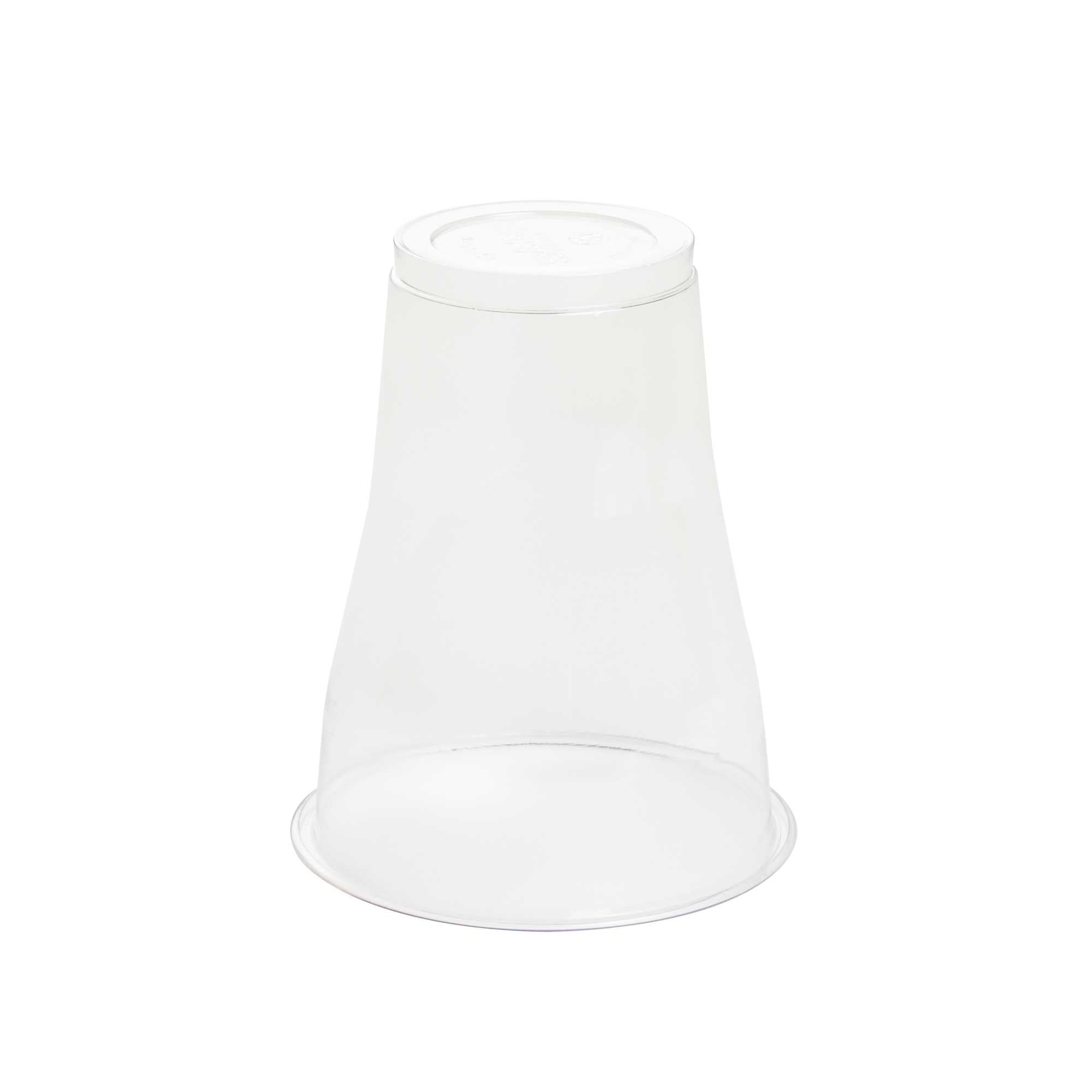 Basic Nature 14 oz Clear PLA Plastic Beer Glass - Compostable - 3 3/4" x 3 3/4" x 4 1/2" - 50 count box