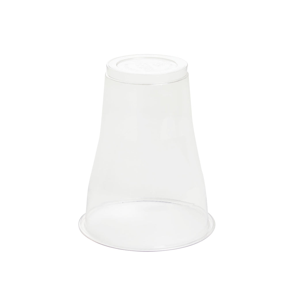 Basic Nature 14 oz Clear PLA Plastic Beer Glass - Compostable - 3 3/4" x 3 3/4" x 4 1/2" - 1000 count box