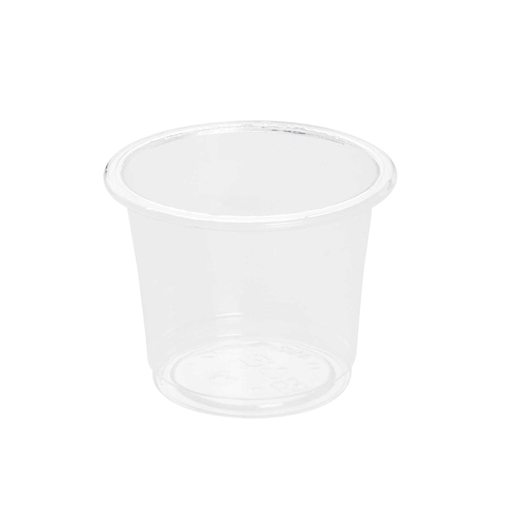 Basic Nature 1 oz Clear PLA Plastic Portion Cup - Compostable - 100 count box