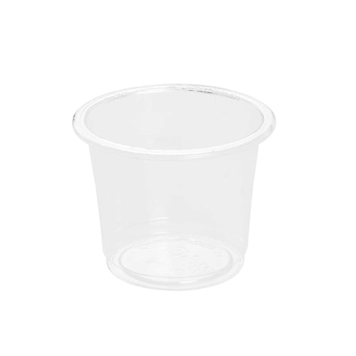 Basic Nature 1 oz Clear PLA Plastic Portion Cup - Compostable - 100 count box