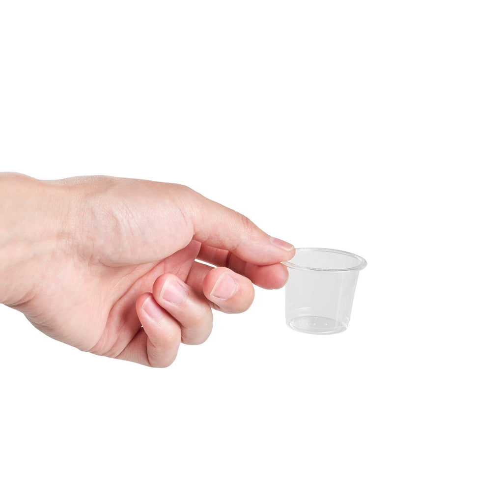 Basic Nature 1 oz Clear PLA Plastic Portion Cup - Compostable - 2000 count box