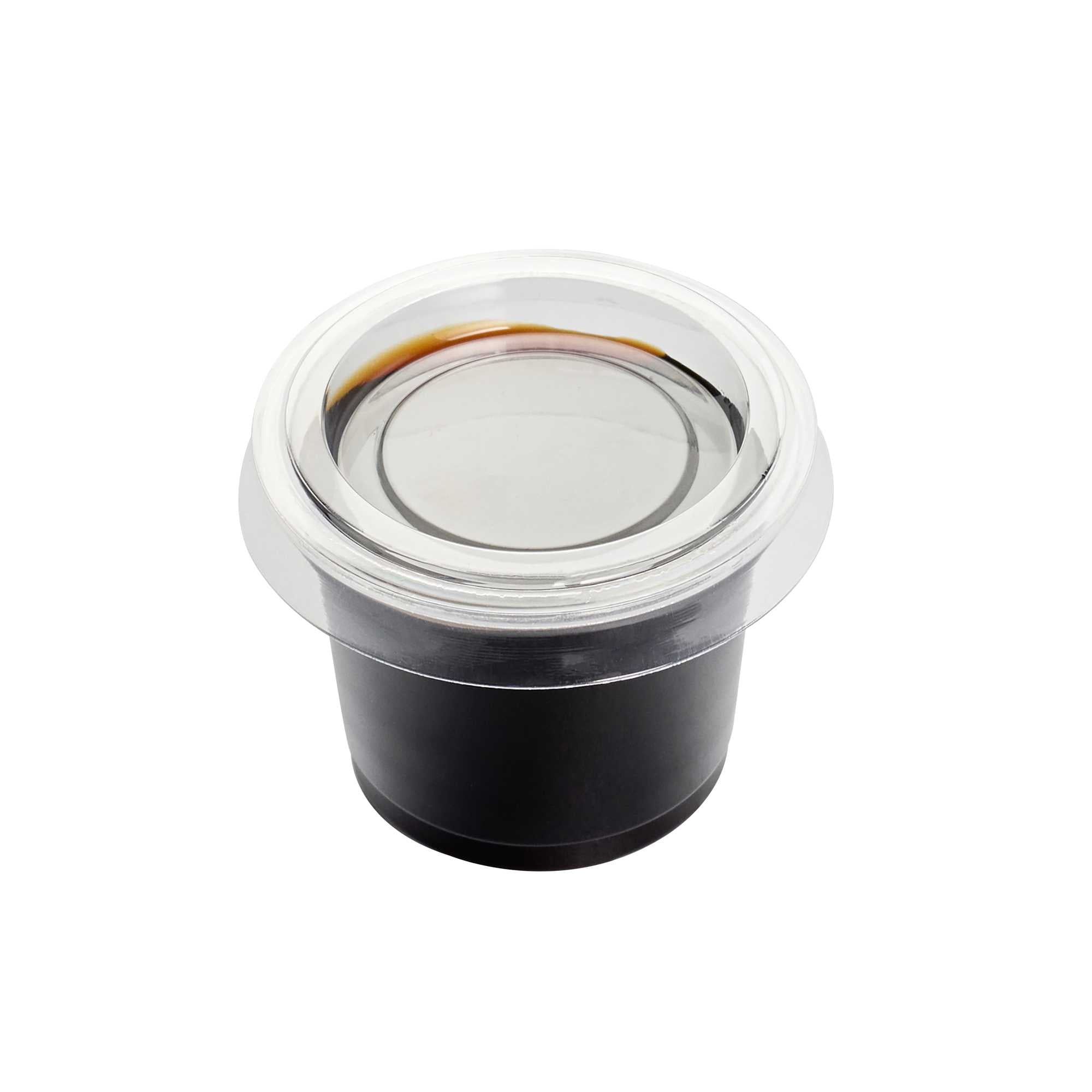 Basic Nature Clear PLA Plastic Lid - Fits 1 oz Portion Cup, Compostable - 100 count box