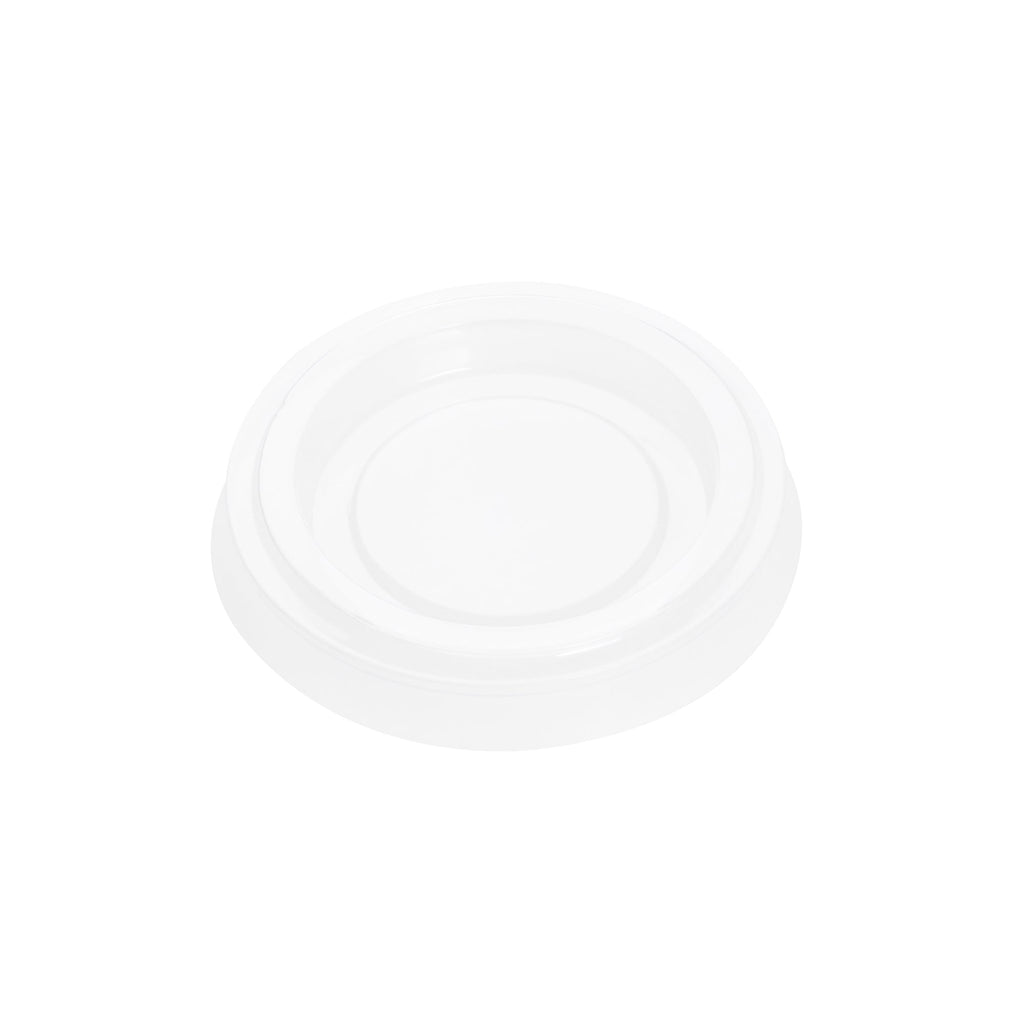 Basic Nature Clear PLA Plastic Lid - Fits 1 oz Portion Cup, Compostable - 2000 count box
