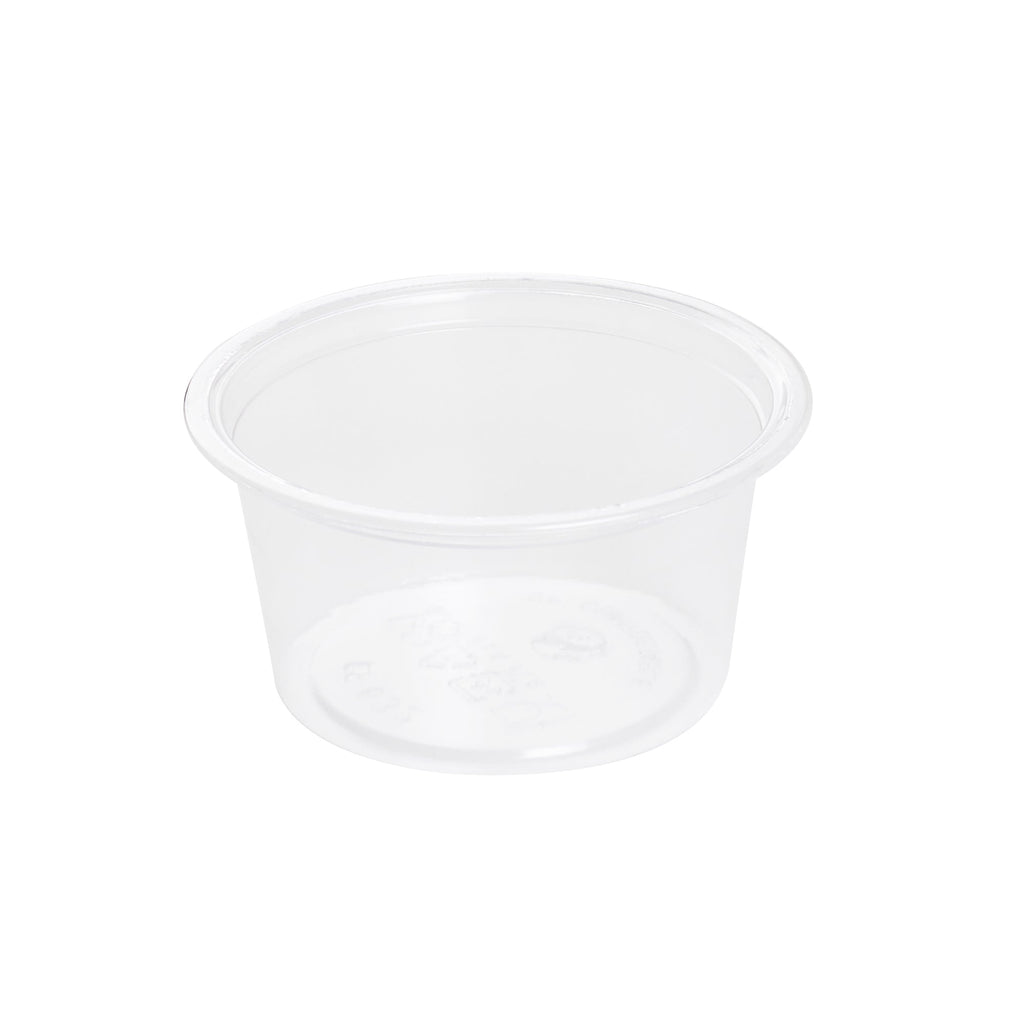 Basic Nature 1.5 oz Clear PLA Plastic Portion Cup - Compostable - 2000 count box
