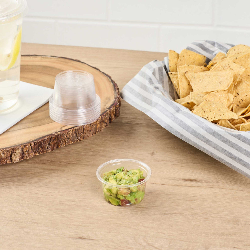Basic Nature 1.5 oz Clear PLA Plastic Portion Cup - Compostable - 100 count box